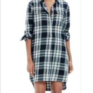 NEW WITH TAGS: Madewell Black & White Plaid Shirtdress.